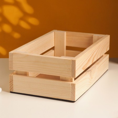 Kashpo wooden 26x16x10 cm natural pine-1