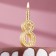 Candle for the cake the number "Golden Pattern", 10.2 cm, number "8"
