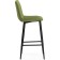 Stool Bar Dani Metal/velor, black/green 42x48x92 cm