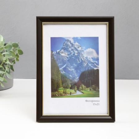 Photo frame Plastic "Office 8" 15x21 cm, wenge