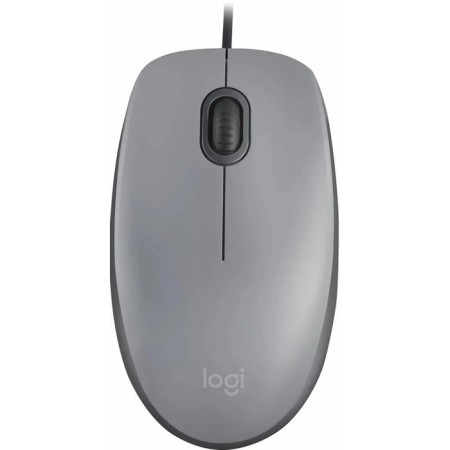 Logitech m110 mouse, wired, optical, 1000 dpi, gray
