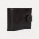 Men's purse on a button, for bills, for cards, for coins, brown color