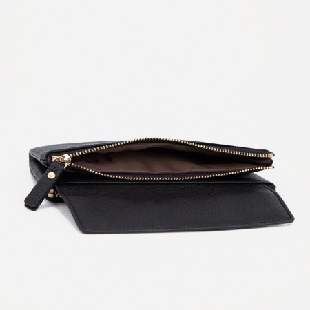 Women's wallet on magnets, black color-4
