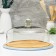 A dish for serving with a heaven lid, d = 33 cm, bamboo, glass, color mix