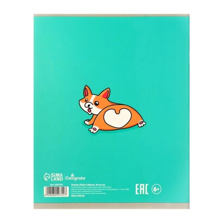 A set of object notebooks Calligrata TOP "Animals", 48 sheets, 12 items, with reference material, cover coated cardboard, matte lamination, selective UV-lame, offset block-14