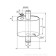 A tank on a pipe for a stove 50 l, d 115 mm, stainless steel 0.5 mm (fitting 3/4 ")