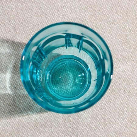 Low glass glass "Roman", 250 ml, turquoise color-6