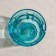 Low glass glass "Roman", 250 ml, turquoise color