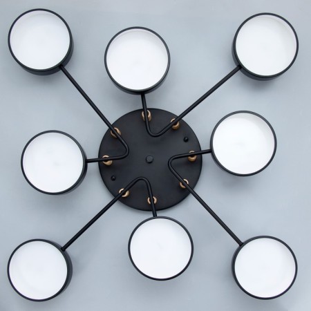 Almo chandelier 8XLED 192W 3000-6000K Black 90x90x21 cm Bayerlux-8