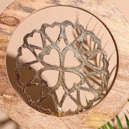 Interior souvenir in the wooden ring "Clover" 30x8x33 cm-3