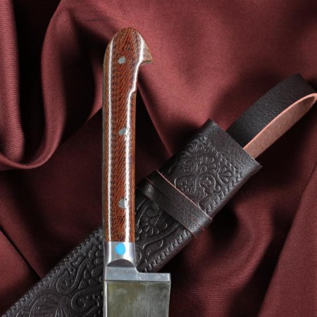 Knife Pchak Sharkhon - Textoline tin Chirchik (11-12 cm)-6