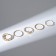 Ring set 5 pieces "perfect fingers" geometry, white color in gold