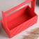 Wooden Kashpo "Hellas Large, Pack", with a pen, red, 25 × 12.5 × 10 (25) cm