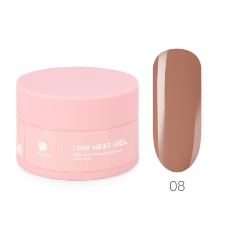 Low -temperature single -phase color gel Adricoco Low Heat, No. 08 Milk chocolate, 50 ml