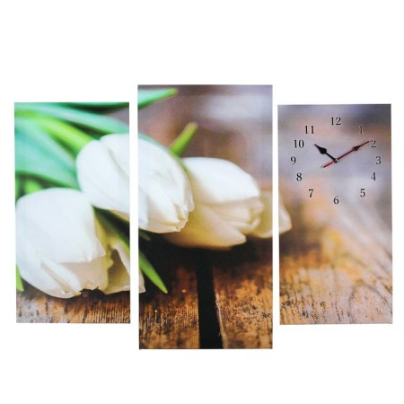 Watch Wall Modular "White Tulips", 60 × 80 cm