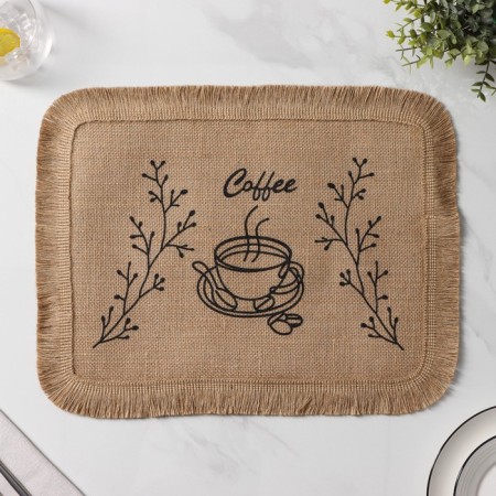 Serving napkin on the table of the share of Coffee, 40 × 30 cm, beige color-1