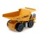 The radio -controlled "construction" dump truck works on the battery