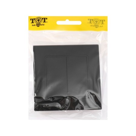 Tot Matte Glass switch, 10 a, 2 cl., Hidden, glass, black-4