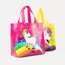 Baby bag for a girl without a zipper, color mix