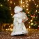 Santa Claus "in a white fur coat with gifts" moves, with backlight, 30 cm