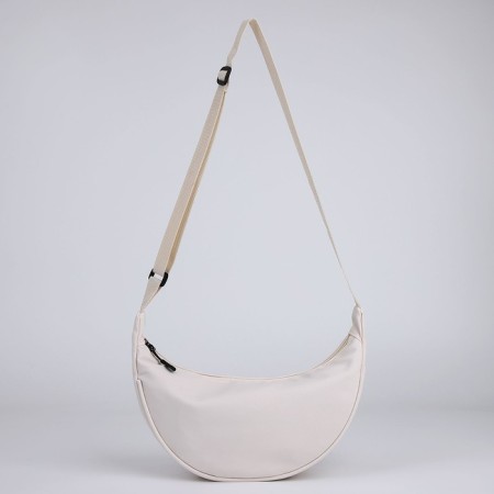 Women's bag from textiles, 30x17x6 cm, beige color-2