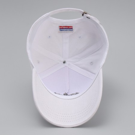 Men's cap "Coat of arms", white color, rr 56-5