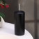 Candle cylinder, 5x11.5 cm, set 4 pcs, black