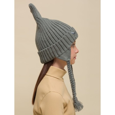 Hat for girls, size 48-50 cm, gray color-1