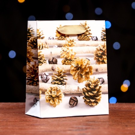 Laminated "Gold cones" 11.5 x 14.5 x 6 cm