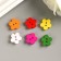 Buttons wood for creativity 2 punctures "flowers" set 40 pcs 1.1x1.1 cm