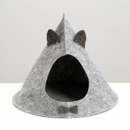 Animal house from felt "Eared Vig-Vam", 48 x 45 cm-1