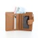 Women's wallet on the button, beige color