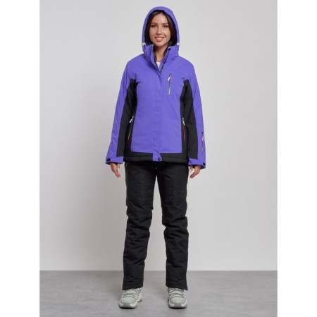 Ski costume female winter, size 42, dark purple color