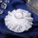 Hair elastic band Bant "Schoolgirl" waves, D-10 cm, white