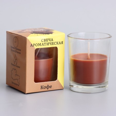 Aromatic candle in glass 5x6cm, coffee-2