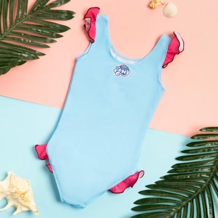 Children's swimsuit "Pinkie Pie", my little pony, height 122-128 (34), blue-10