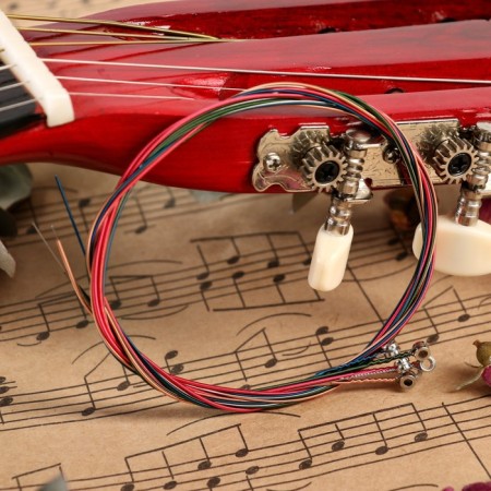 Strings for the acoustic guitar of Music Life 6 pcs., Multi -colored-2