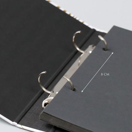 Photo album 25 sheets (stickers+rings) "Classic" embossing gold 19x27x3 cm-8