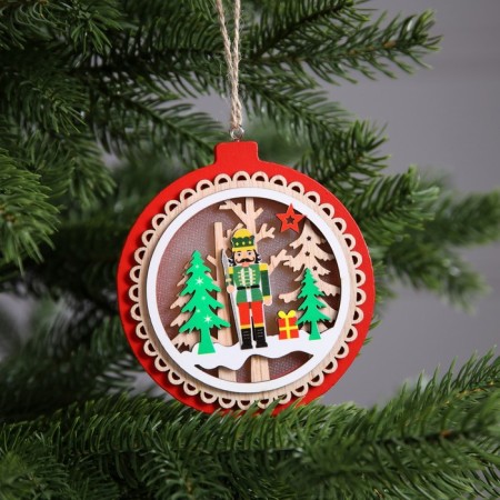 Christmas tree toy "Nutcracker", from batteries, glow warm white-1