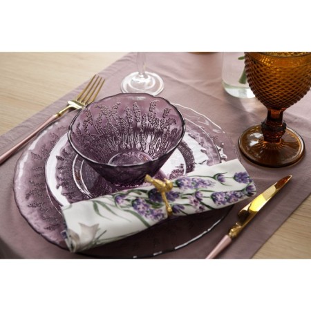 Black dining plate Magistro "French lavender", d = 27 cm, purple color-4