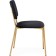 Armond Metal/velor stool, gold/black 45x53x80 cm