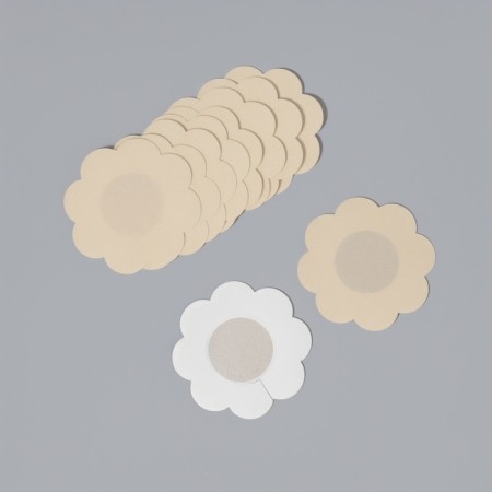 Flower overlays “Flower”, set - 5 pairs, adhesive base, 6 × 6 cm, beige color-1