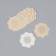 Flower overlays “Flower”, set - 5 pairs, adhesive base, 6 × 6 cm, beige color