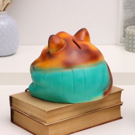 Piggy bank "Red cat with sausage" 17cm-8