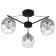 Mirra chandelier 3x60W E27 Black 56x56x30 cm.