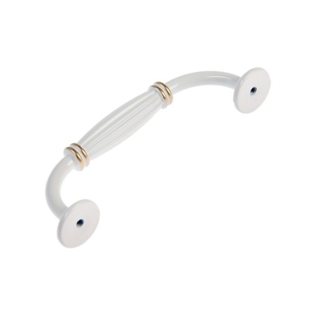 PC176WW/GP handle handle, m/o 96 mm, white with gold-2