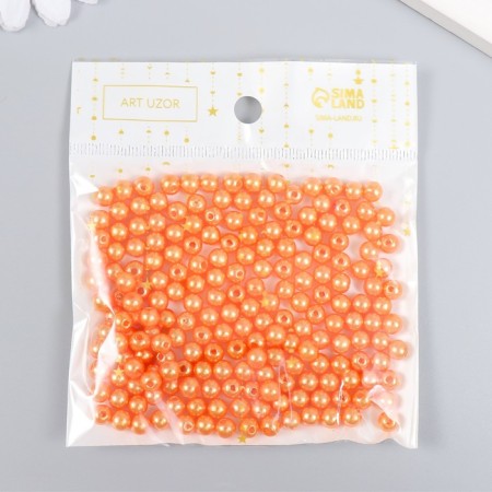 Beads for creativity plastic "yellow-peach" set of 200 pcs d = 0.6 cm-2