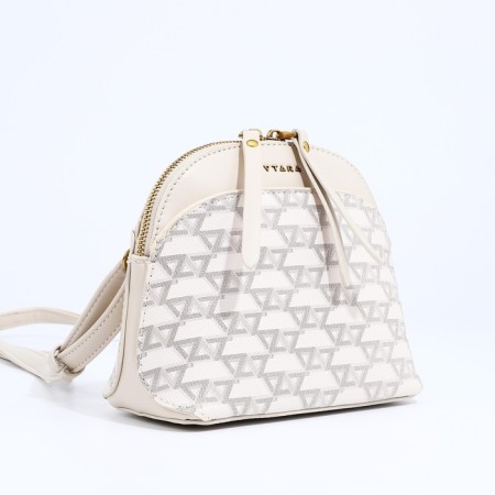 Cross-Bodi Bag on a zipper, beige color