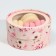 Makarun box, confectionery packaging tube with a window, “pink flowers” ​​12 x 12 x 5 cm