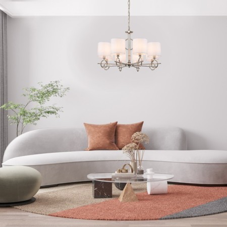 Suspended lamp 8x40W E14, size 76x76x102 cm-5